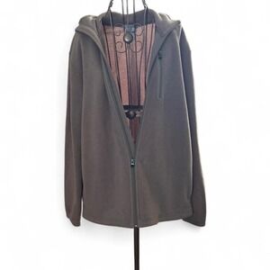 Magellan Outdoors Women's Full Zip Fleece Jacket M Beige Tan Soft Warm Layer